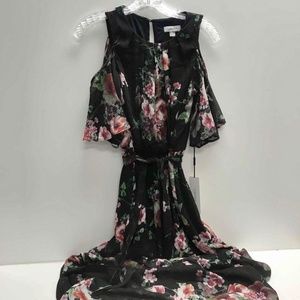 Calvin Klein Open Shoulder Floral Maxi Dress NWT Womens Size 4